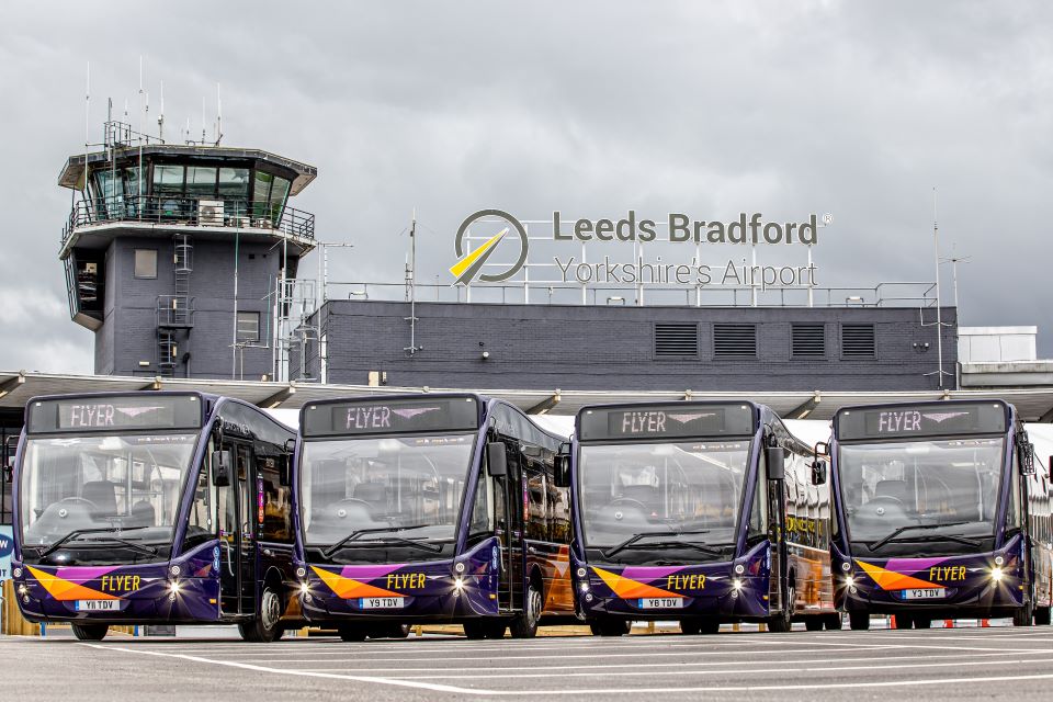 flyer buses in leeds airport