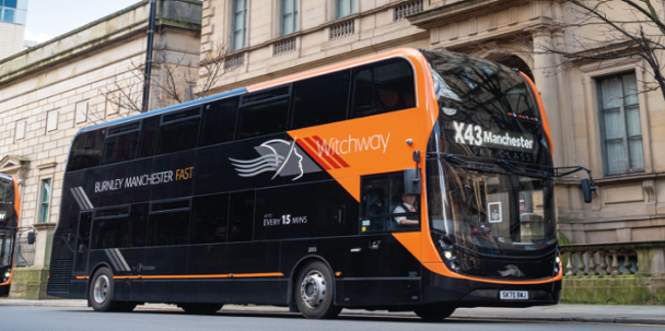 a bus in Manchester on the road